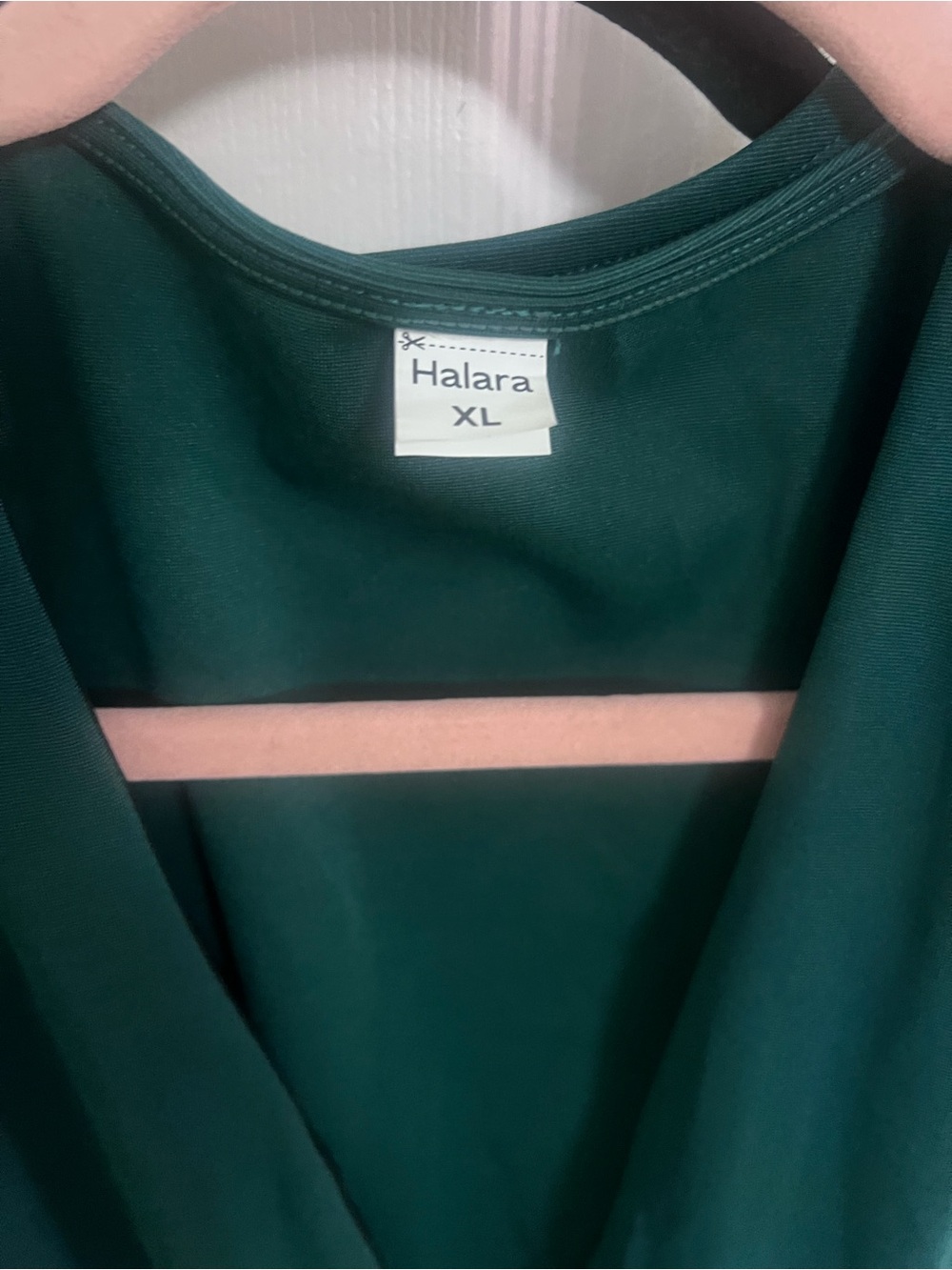 Halara Easy Peezy V Neck Sleeveless Ruched Pocket Jumpsuit in hunter green M, XL - Picture 9 of 10